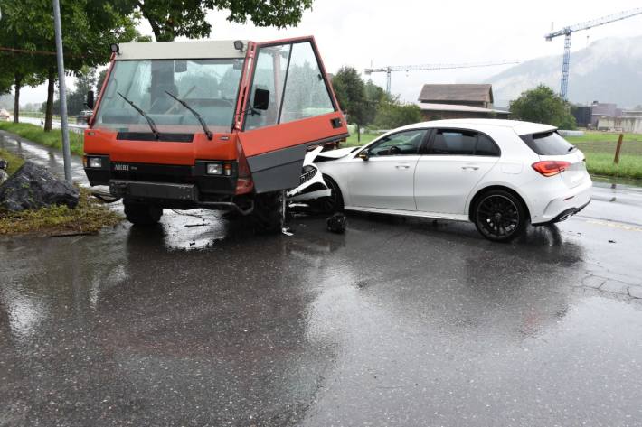 In Sargans SG kam es zu einem Unfall mit 26'000 Franken Sachschaden.