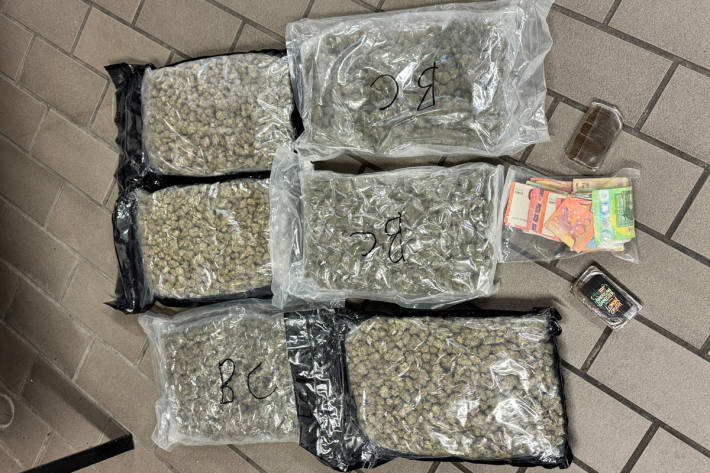 3,5 Kilo Marihuana fanden die Beamten bei einer Verkehrskontrolle.
