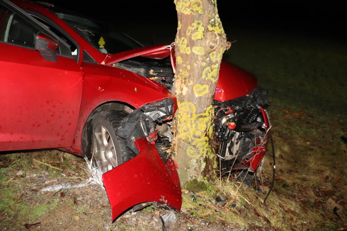 Nach medizinischem Notfall mit Baum kollidiert