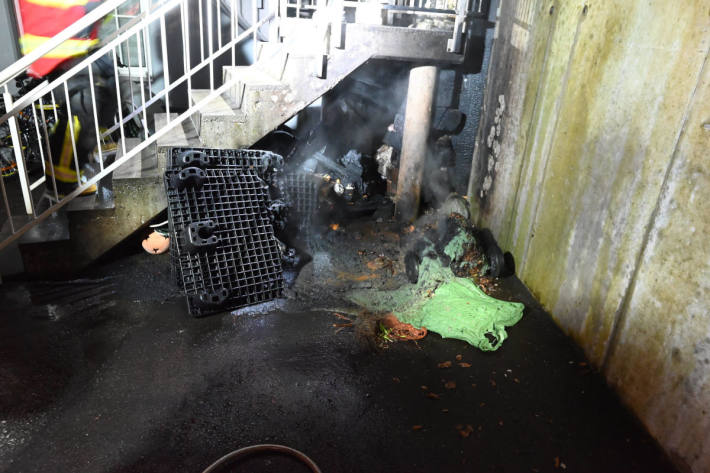 Brand in Grüncontainer in Widnau