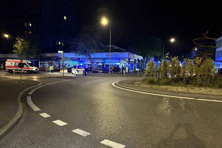 Blick auf die Unfallstelle in Wettingen