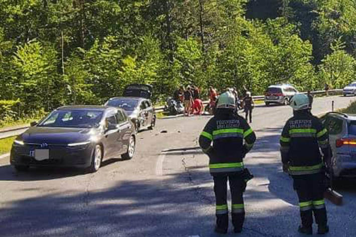 Drei Personen bei Unfall in Bad Eisenkappel verletzt