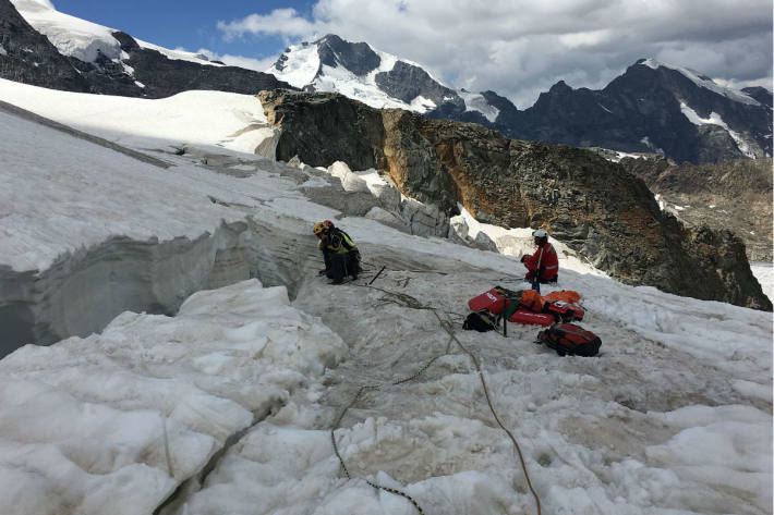 Rettung am Piz Palü