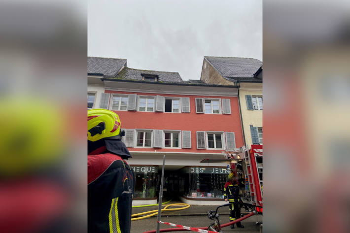 Brand in der Altstadt  von Delémont