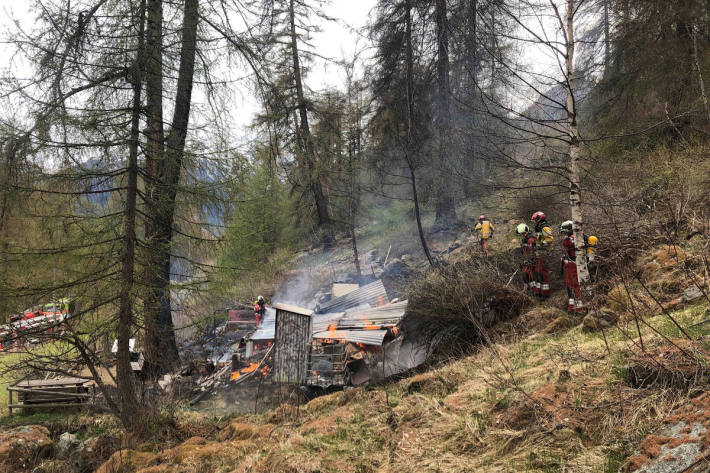 Brand in Hirtenhütte ausgebrochen