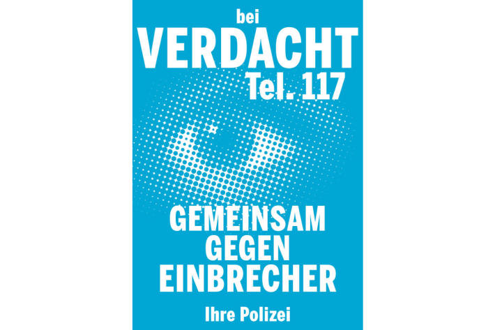 Plakat gegen Einbrecher