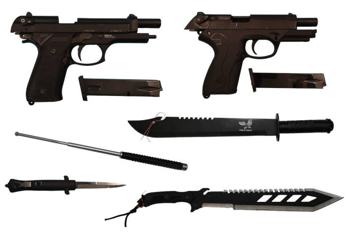 Die sichergestellten Waffen