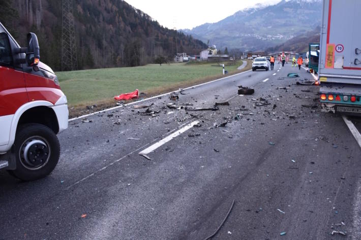 Unfallstelle auf der N28