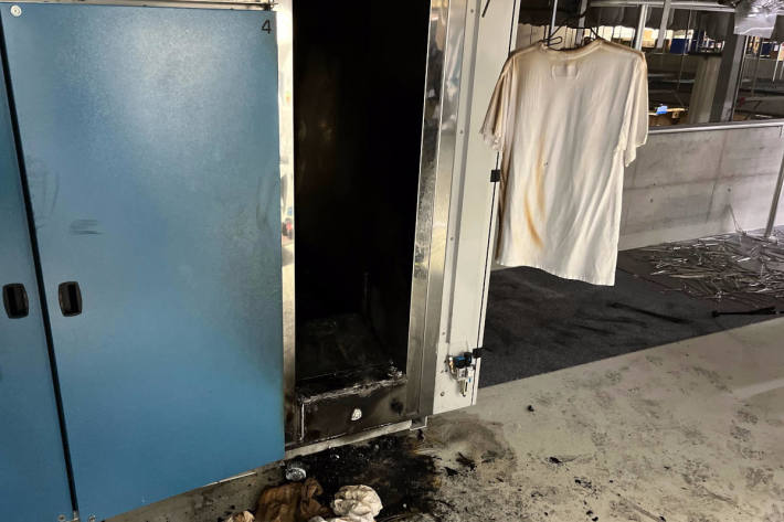 Brand eines Industrietrockners