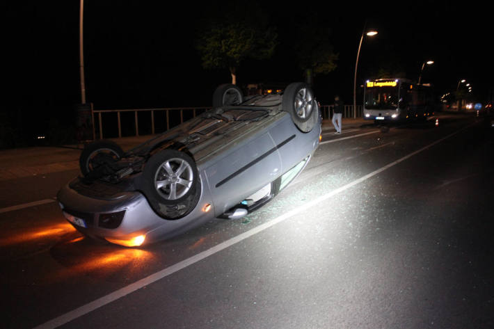 Gefährlicher Eingriff in den Straßenverkehr – PKW überschlug sich