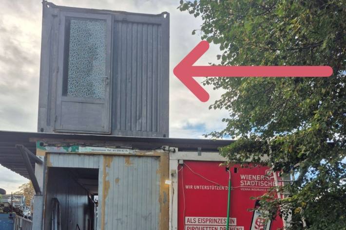 In diesem oberhalb angebrachten Container in Wien-Floridsdorf soll es laut Polizei zu den Übergriffen gekommen sein