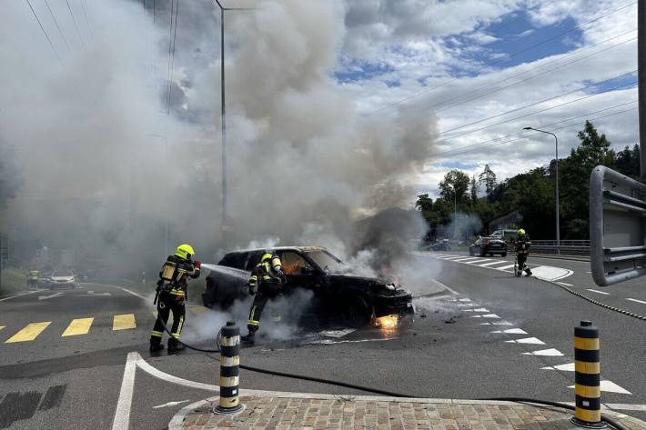 Die Autobahnausfahrt Goldau war für rund zwei Stunden eingeschränkt befahrbar