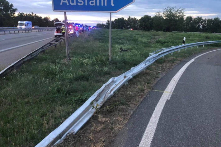 Alkoholisiert in die Schutzplanke auf der A65