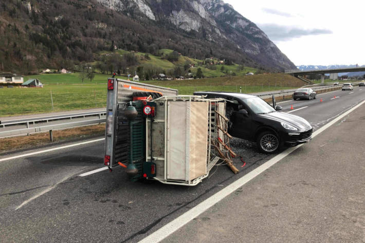 Unfall A1 Flums 12:30 Uhr