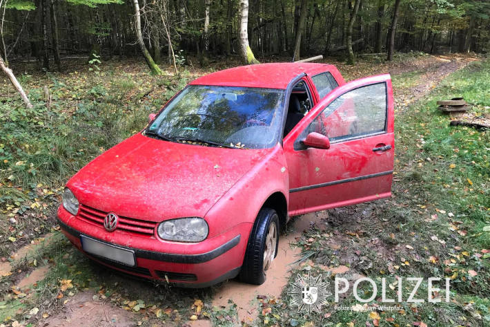 Im Wald festgefahren bei Otterberg