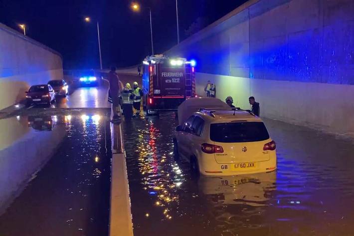 Mehr als 120 Unwettereinsätze im Bezirk Mödling binnen weniger Stunden