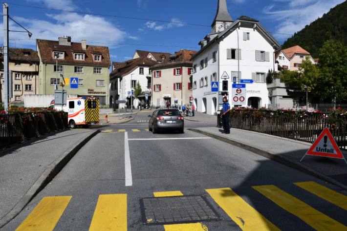 Beim Unfall heute in Chur verletzte sich ein Velofahrer.