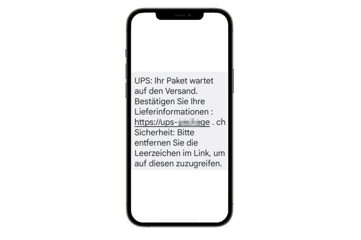 Aufforderung per SMS