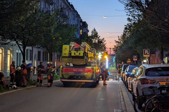 Einsatzkräfte vor Ort