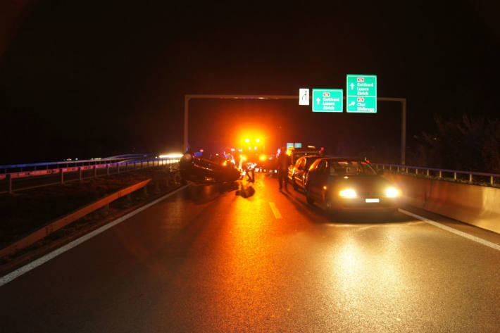 Vier Auto bei dieser Auffahrkollision involviert.