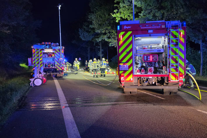 Der Unfall geschah alleinbeteiligt.