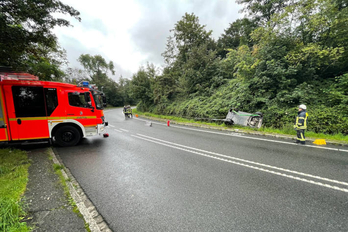 Verkehrsunfall mit einer verletzten Person bei Mülheim an der Ruhr