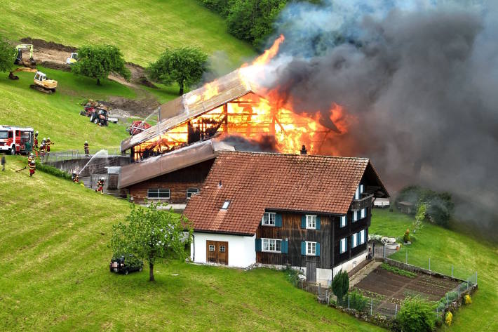 Brand von Scheune