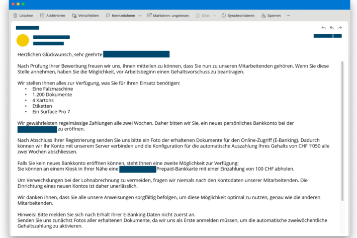 Vorsicht! Wer hier zusagt, landet in der Geldwäscherei