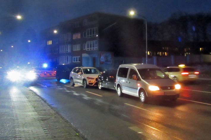 Auffahrunfall mit fünf Fahrzeugen in der Innenstadt