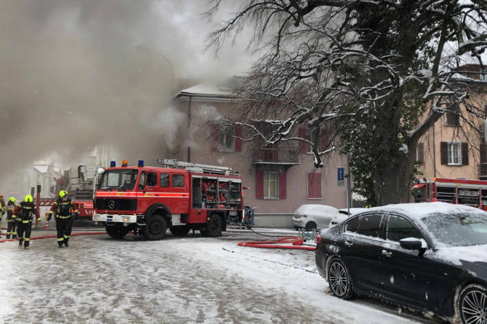 Brand eines Mehrfamilienhauses in Rorschach