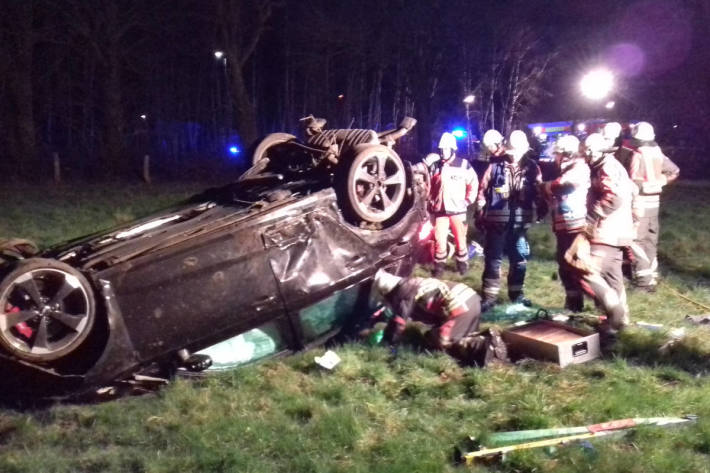 Unfallstelle auf der Schleswig-Holstein-Straße bei Norderstedt