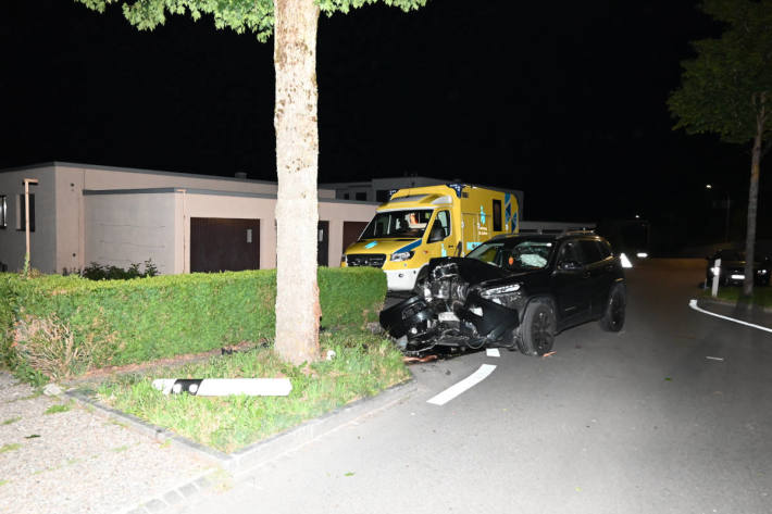 Fahrunfähig gegen Baum geprallt