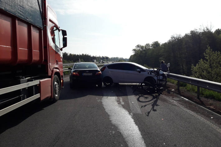 Unfall bei Auffahrt auf die Autobahn A6 bei Ramstein-Miesenbach