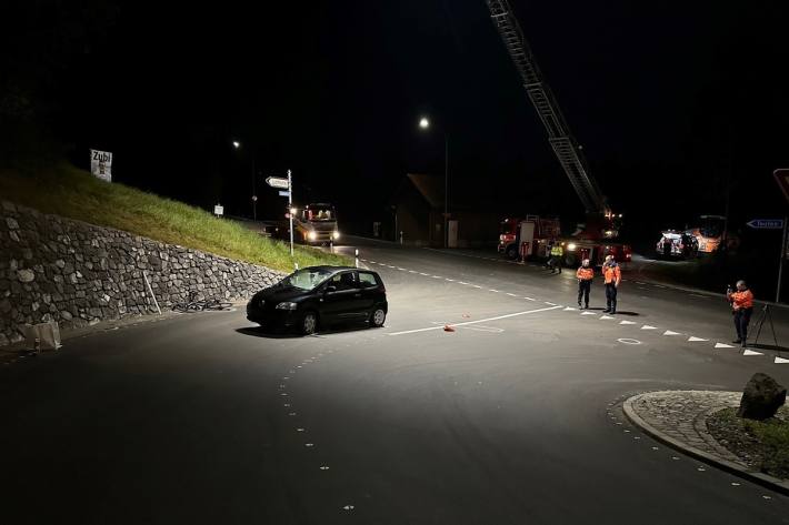 Nach dem Unfall kam es zu Verkehrsbehinderungen