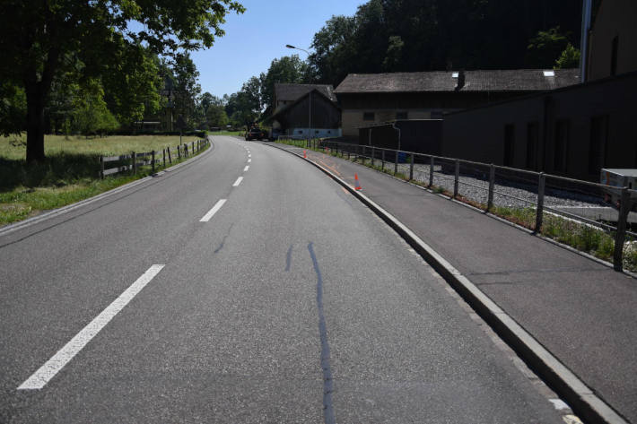 Unfallstelle in Oberriet SG