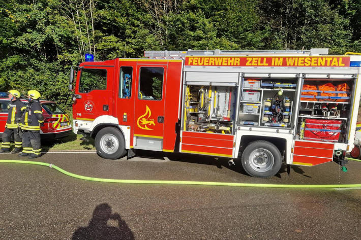 Die Feuerwehr sicherte die Unfallstelle.