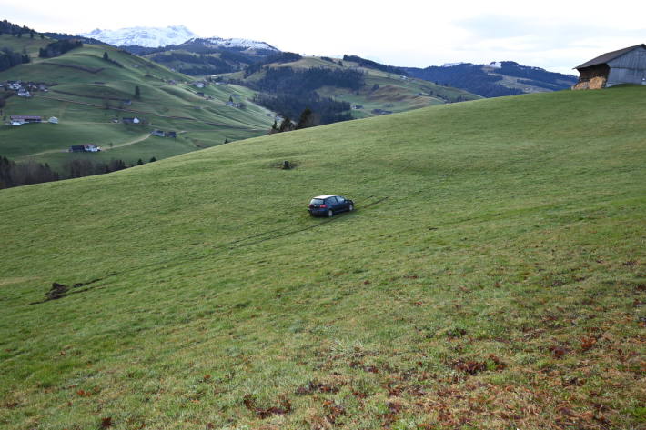 Im Wiesland zum Stillstand gekommen 