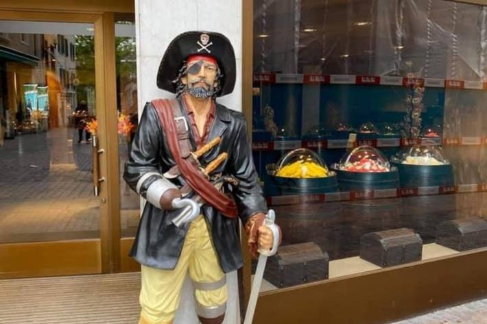 In Schaffhausen wurde die Piratenfigur gestohlen.