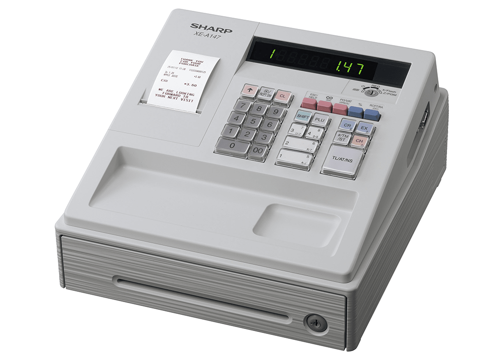 XEA147WH Entry level Cash register - White - Sharp Australia XEA147WH Entry level Cash register - White - Sharp Australia