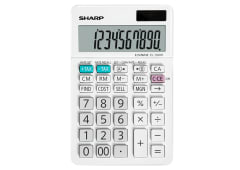 10 Digit Angled Business Calculator - White
