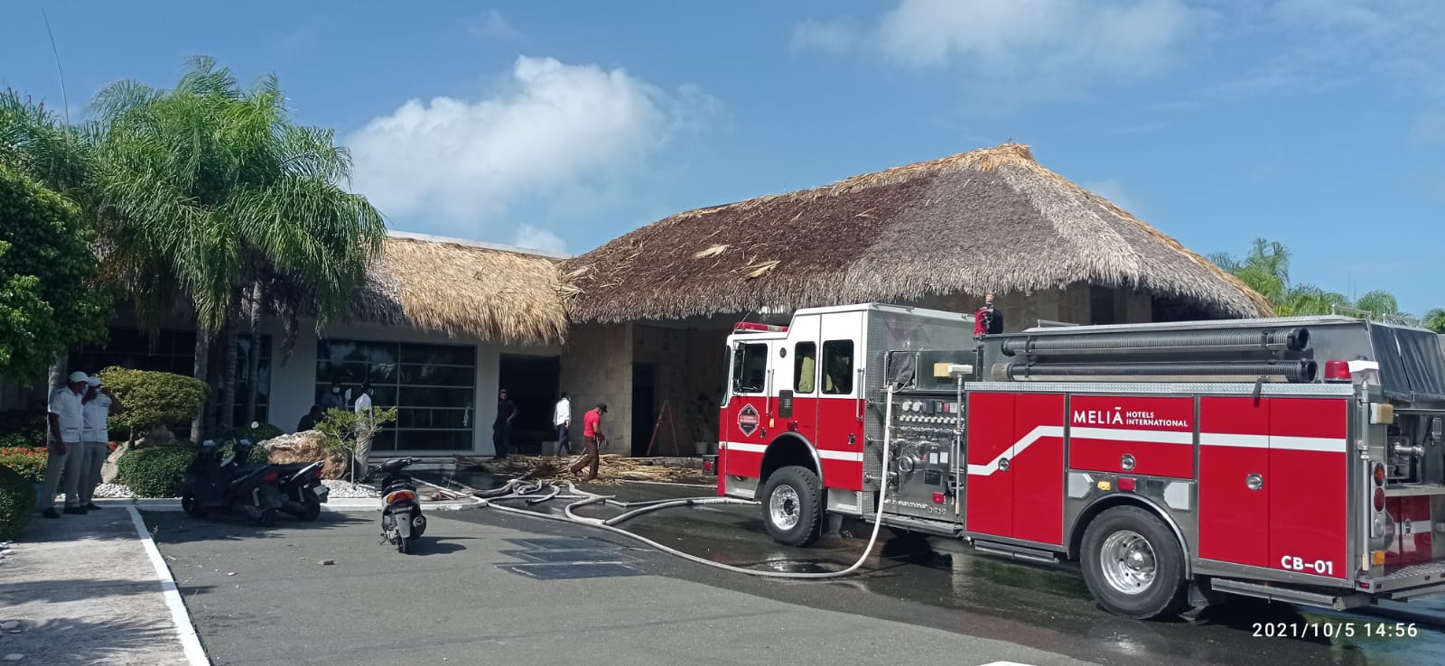 On-property fire response