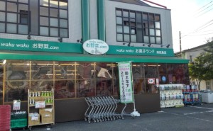 緑の看板が目印です。珍しい商品など取り揃えております。