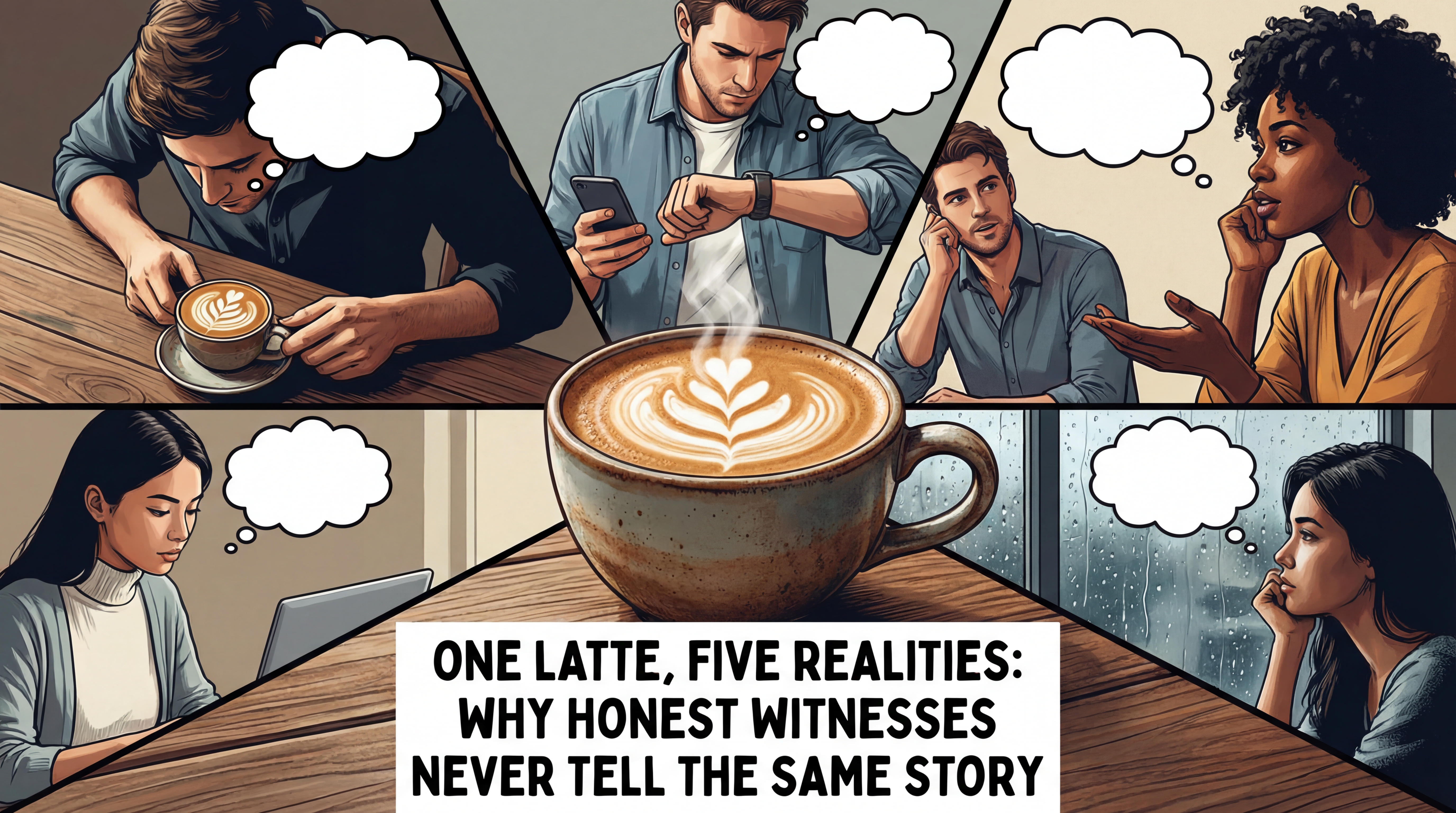 One Latte, Five Realities: Why Honest Witnesses Never Tell the Same Story