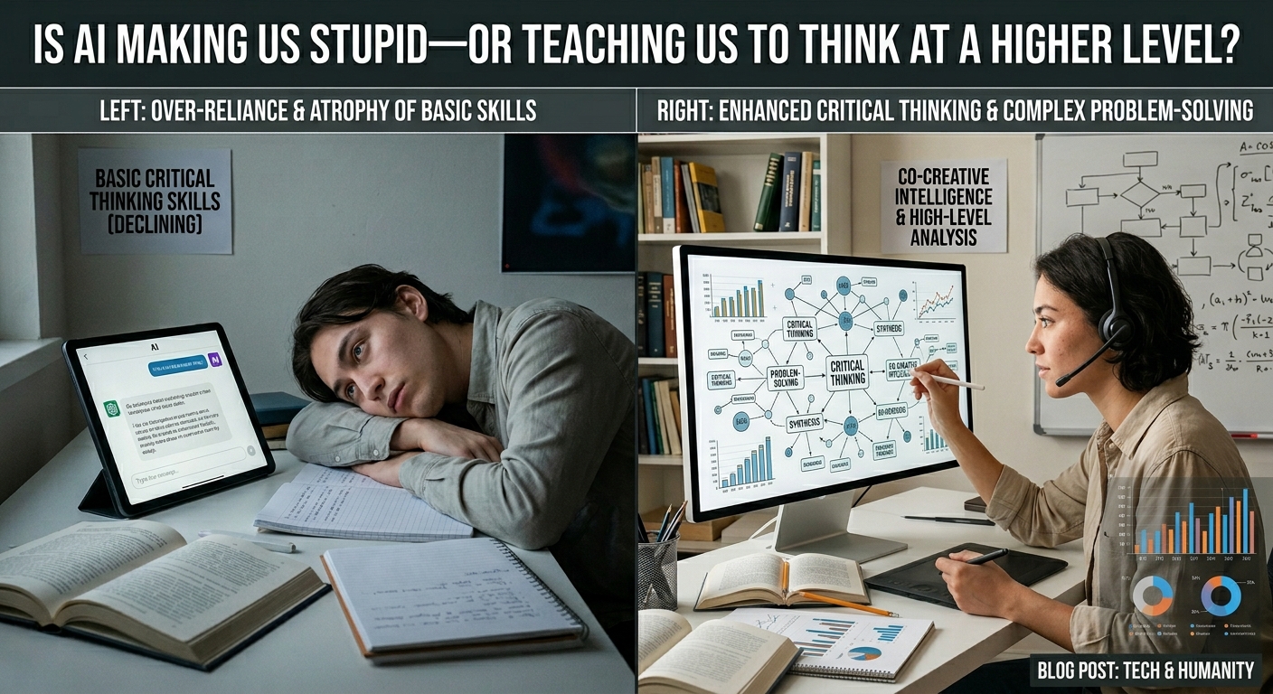 Is AI Making Us Stupid—or Teaching Us to Think at a Higher Level?