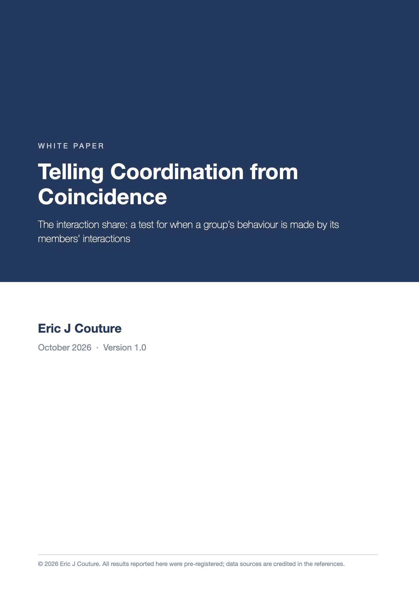 Moving together isn't acting together: how to tell when a group is really a group