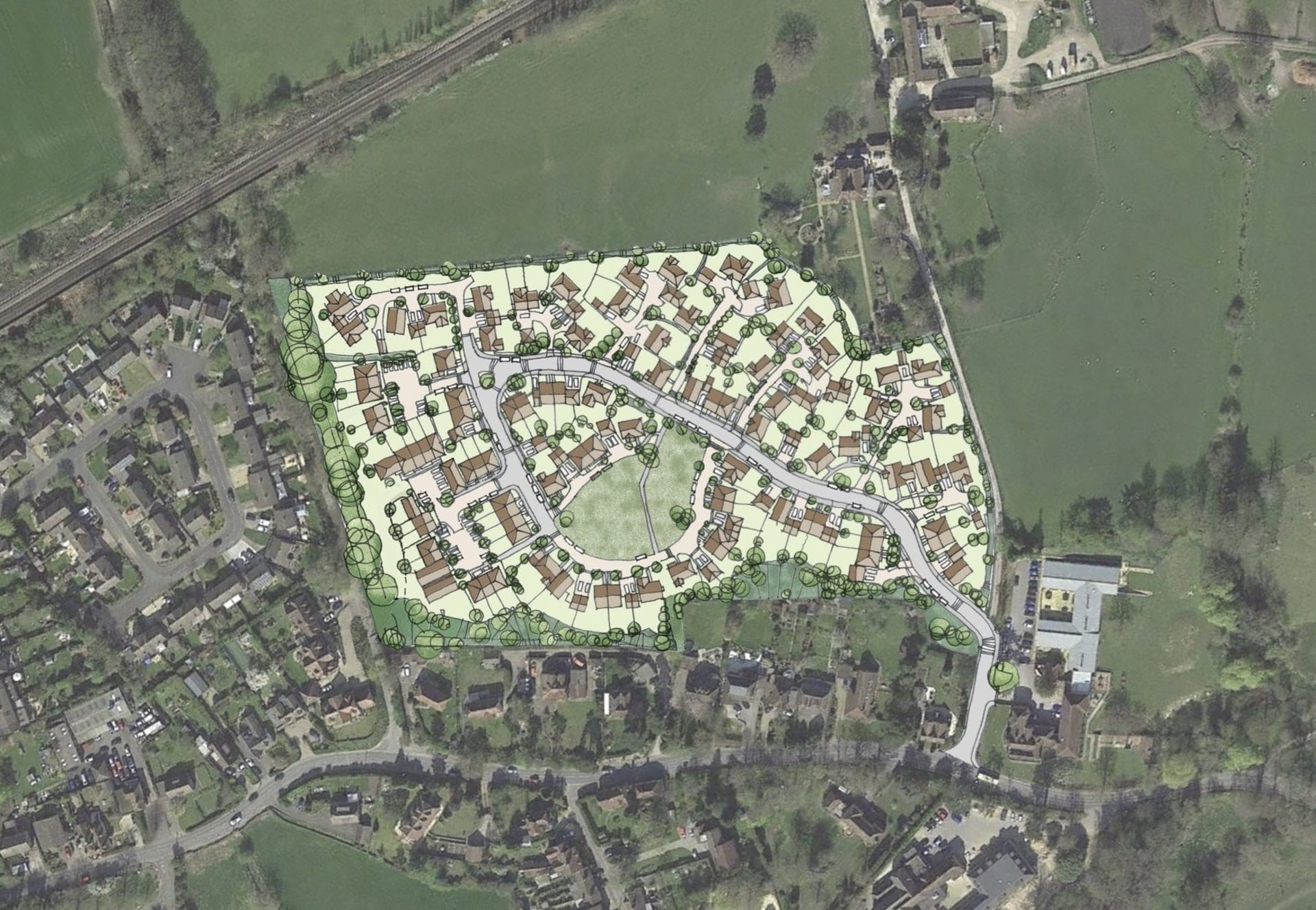 Case study for 100 new houses in Kent