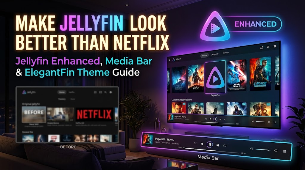 Make Jellyfin Look Better Than Netflix: Jellyfin Enhanced, Media Bar & ElegantFin Theme Guide