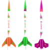 3 Bandits Flying Model Rocket kits 10.8 to 11.1 inch 1/2-A photo