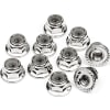 Serrated Flange Lock Nut M4 Silver Blitz (10) photo