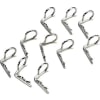 Silver bent Body Clips 17.5mm long 1mm wire (10) photo